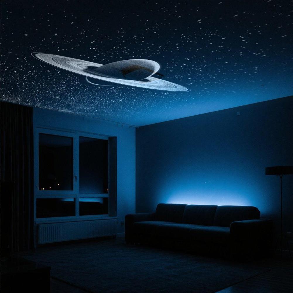 LED Starry Car Ambient Light USB Adjustable Focus Saturn Galaxy Large Range Projection Romantic Party Interior Decor Light Neon Lights 4