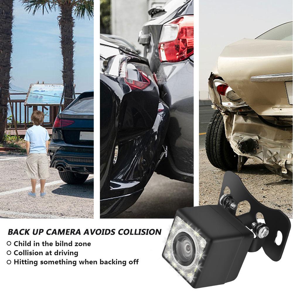 Lens Fisheye Universal Car Rear View Camera Auto Accessories Parking Assistance Kit 170° Wide Angle LED Night Vision Backup Parking Reverse Camera