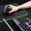 DELUX Wired Ergonomic Mouse RGB Light Vertical Removable Wrist 6 Programmable Carpal Hand for Mouse, 12800DPI, Rest, Buttons, Tunnel, Wrist, Fatigue,