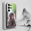 Emoticons Monkey Sipping Phone Case For Samsung S9,S10,S20,S10,S21,S25,S24,S23,Ultra,FE,Plus,Lite,Soft Silicone Black Cover