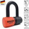KRASER KR50 Antivol Moto Homologué SRA Bloque Disque Mini U 18mm Double Verrouillage Blindé, Cadeau Câble Rappel, Mesure Intérieure