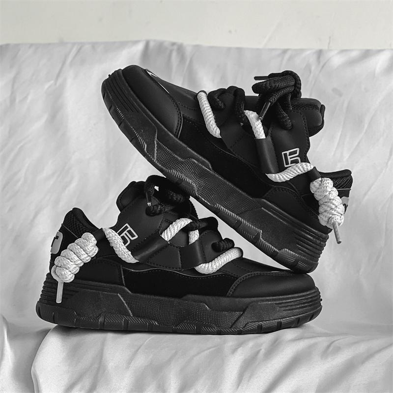 Chunky Vulcanized Shoes For Men Fashion Casual Sport Walking Sneakers Street Style Platform Men’s Basketball Canvas Sneakers New