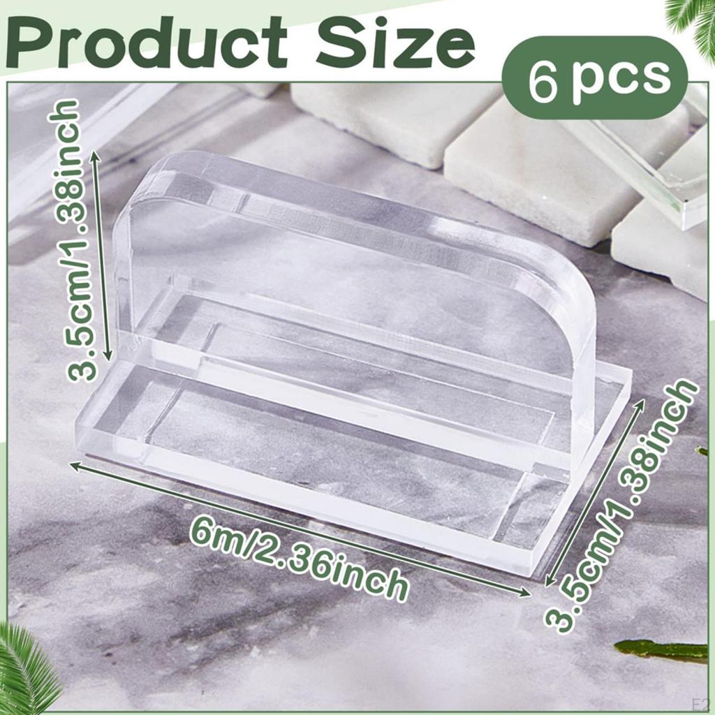 6Pcs Acrylic Aquarium Lid Handles Transparent Lightweight for Lift and Slide Type