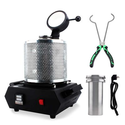 Печь для плавления золота 1/2/3 кг, цифровая плавильная печь 1900 Вт, электрическая плавильная печь 2102 ° F с графитовым тиглем для рафинирования лома серебра