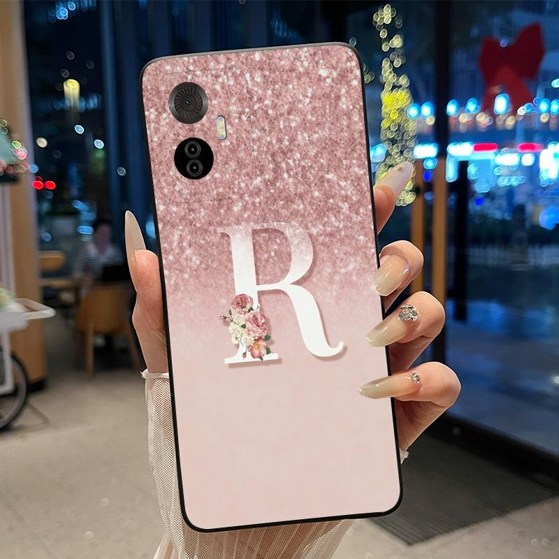 Newest Case For Itel S18 Pro/Vision 5+ Plus Superior Soft Silicone Black Anti-scratch Pretty A To Z Letter Protective Casing