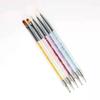 Nail Art Brush & Dotting Pen Set - 5 Dual-Ended Tools for Painting, Lining, & Gel Application