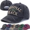 Unisex Baseball Cap BLACK Letter Embroidery Dad Hat Women Men Outdoor Washed Cotton Cap