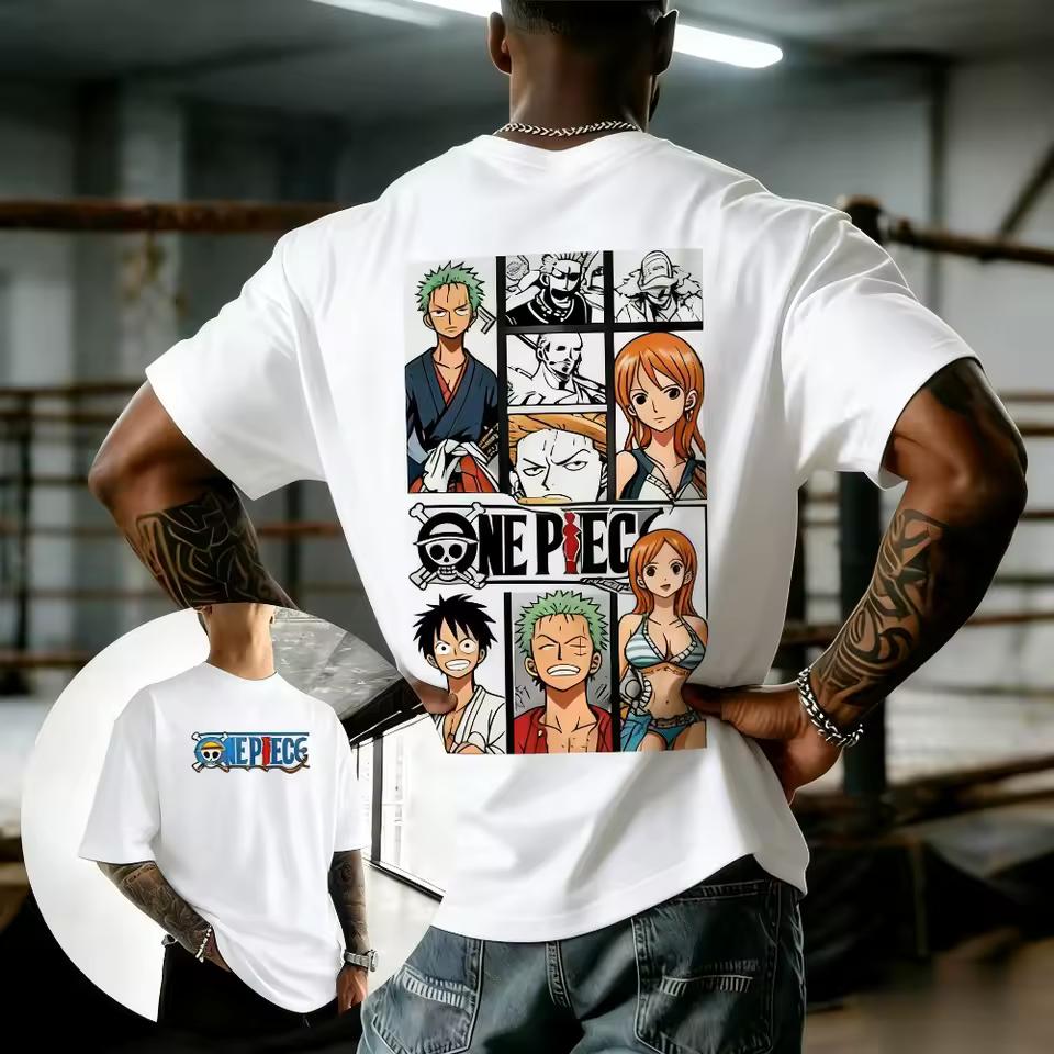One Piece Аниме Обезьяна D. Футболка с принтом Луффи Мужская и Женская футболка Мужской Топ Спортивная футболка Мужская футболка Летняя футболка 2026