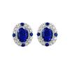 Xian Can Jewelry 2025 Серьги-гвоздики из стерлингового серебра S925 с синими овальными камнями - Элегантная легкая роскошь 6x8 мм