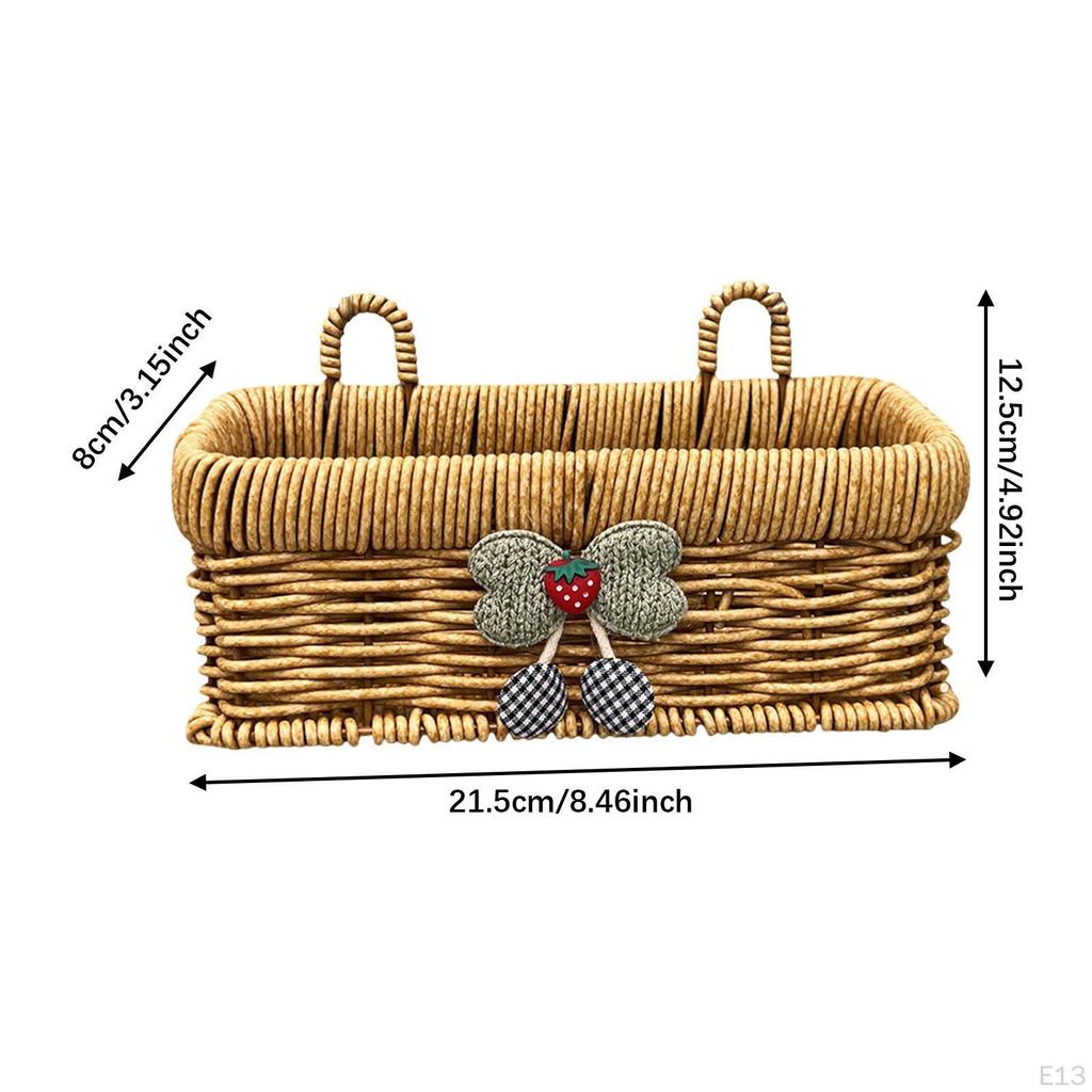 Подвесная корзина для хранения Имитация ротанга Портативное украшение Практичный контейнер