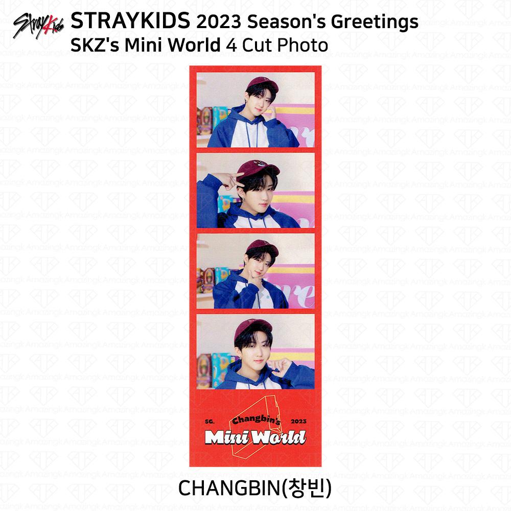 Stray Kids 2023 Новогодние поздравления Селфи Фотокарточка 4cut Photo JYP Shop Benefit