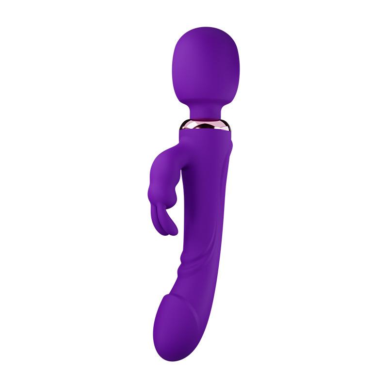 Dual-Ended Rabbit Vibrator for Women G Spot Clitoral Stimulator 3 Vibration Modes Waterproof Adult Sex Toy