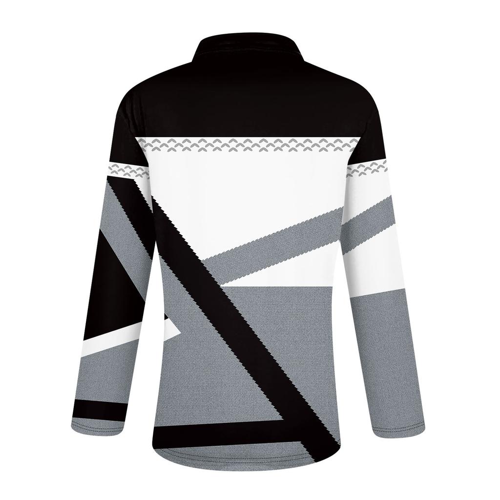 Женская мода весна-осень повседневная принтованная молния V-образный вырез длинный рукав рубашка топы