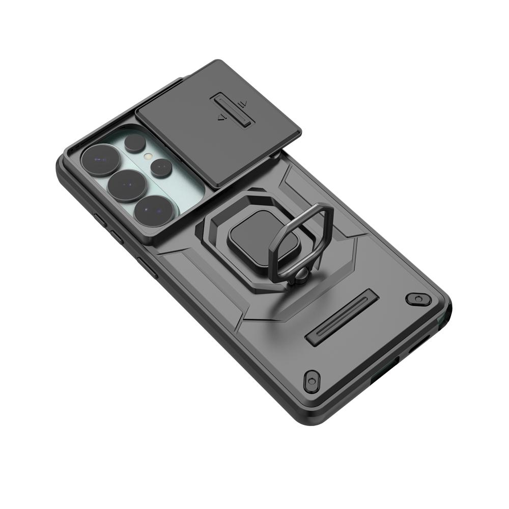 Slide Camera Lens Shockproof Armor Case For Samsung Galaxy S26 Ultra S26+ S26 Plus 5G Holder Ring Stand Cover