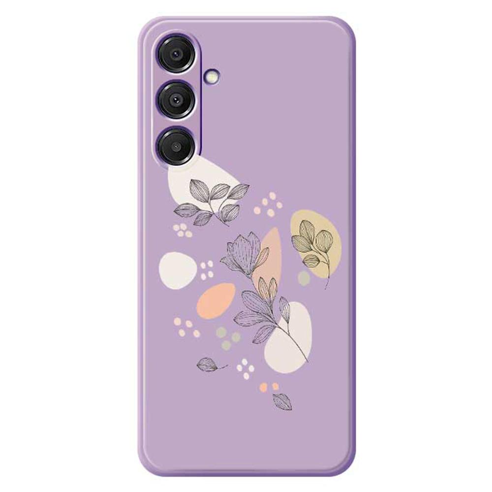Чехол для Samsung Galaxy A16 5G/4G с принтом в виде эскиза листьев, ТПУ накладка на заднюю панель телефона с прямыми краями