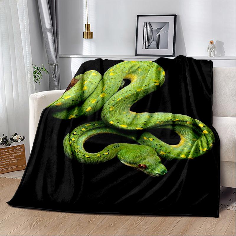 Gothic Snake Serpent Python Viper Blankets Soft Throw Blanket for Home Bedroom Bed Sofa Picnic Travel Office Cover Kids gift