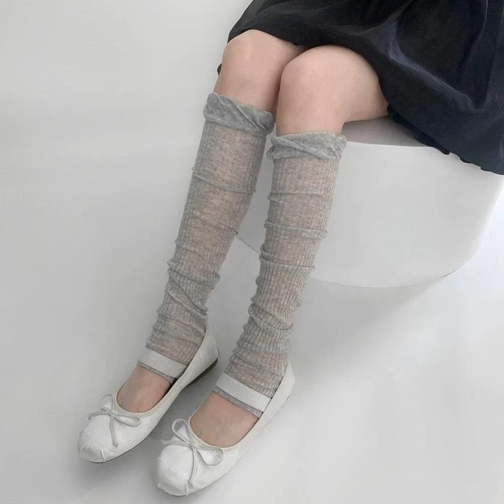 Тонкие гетры с оборками, милые гетры-манжеты для балетной лолиты, модные гетры с оборками до колена, лето