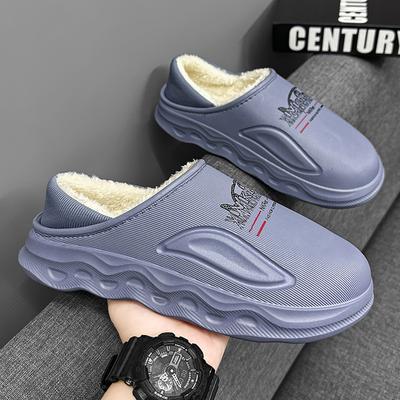 Обувь для мужчин Пара Женская Домашняя обувь Тапочки для мужчин Износостойкая Покрытие каблука Толстая подошва Хлопок Мягкая и удобная