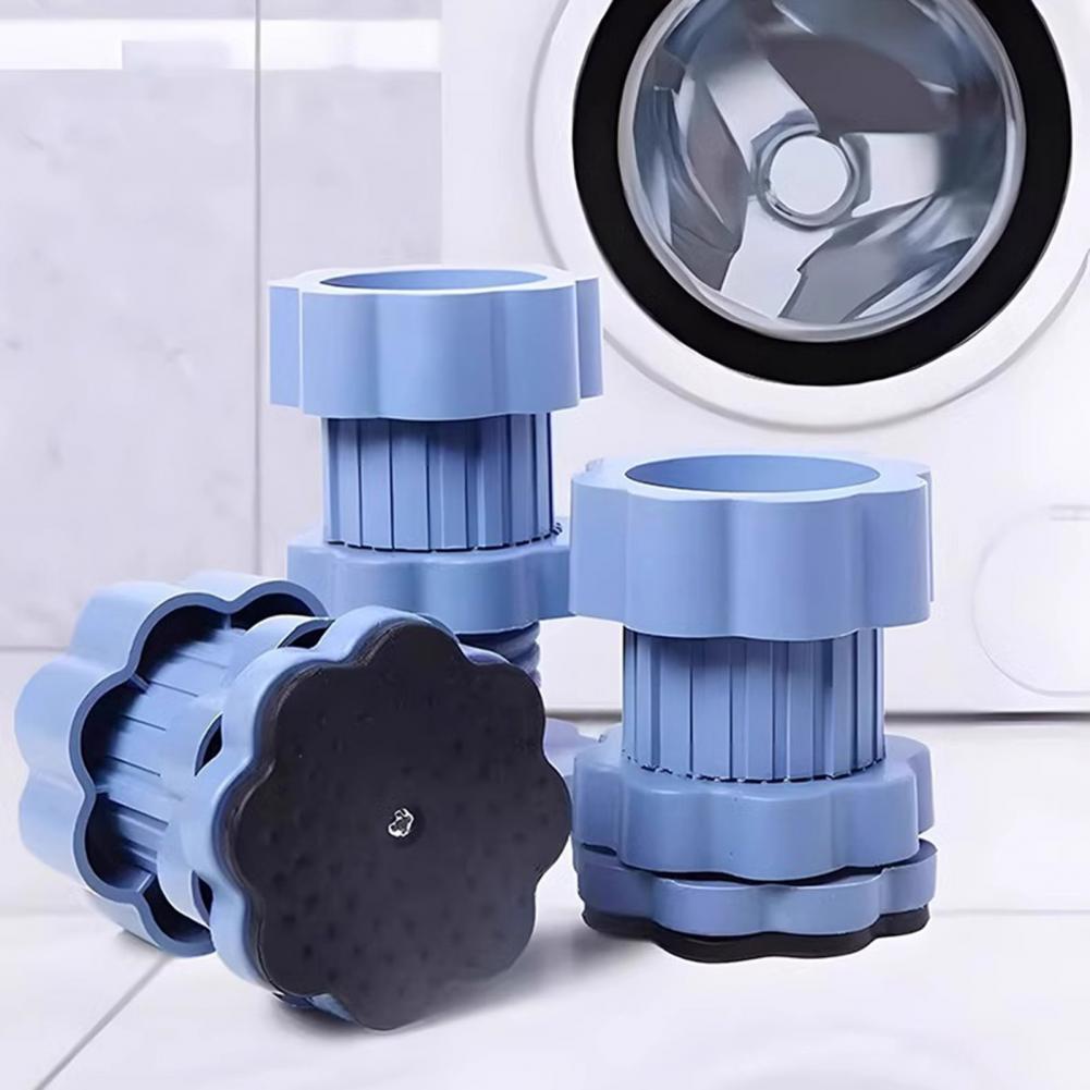 4 Pcs Washing Machine Foot Pads Adjustable Height Anti-skid Stand For Washer Shock Absorption Noise Cancelling Feet Stabilizer