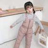 Korean Children's Down Cotton Trousers Overalls Autumn and Winter Outer Wear One-piece Ski Suit Baby