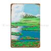 Howls Moving Castle Field Scene Metal Plaque Design Club Design Create Custom Tin Sign Poster
