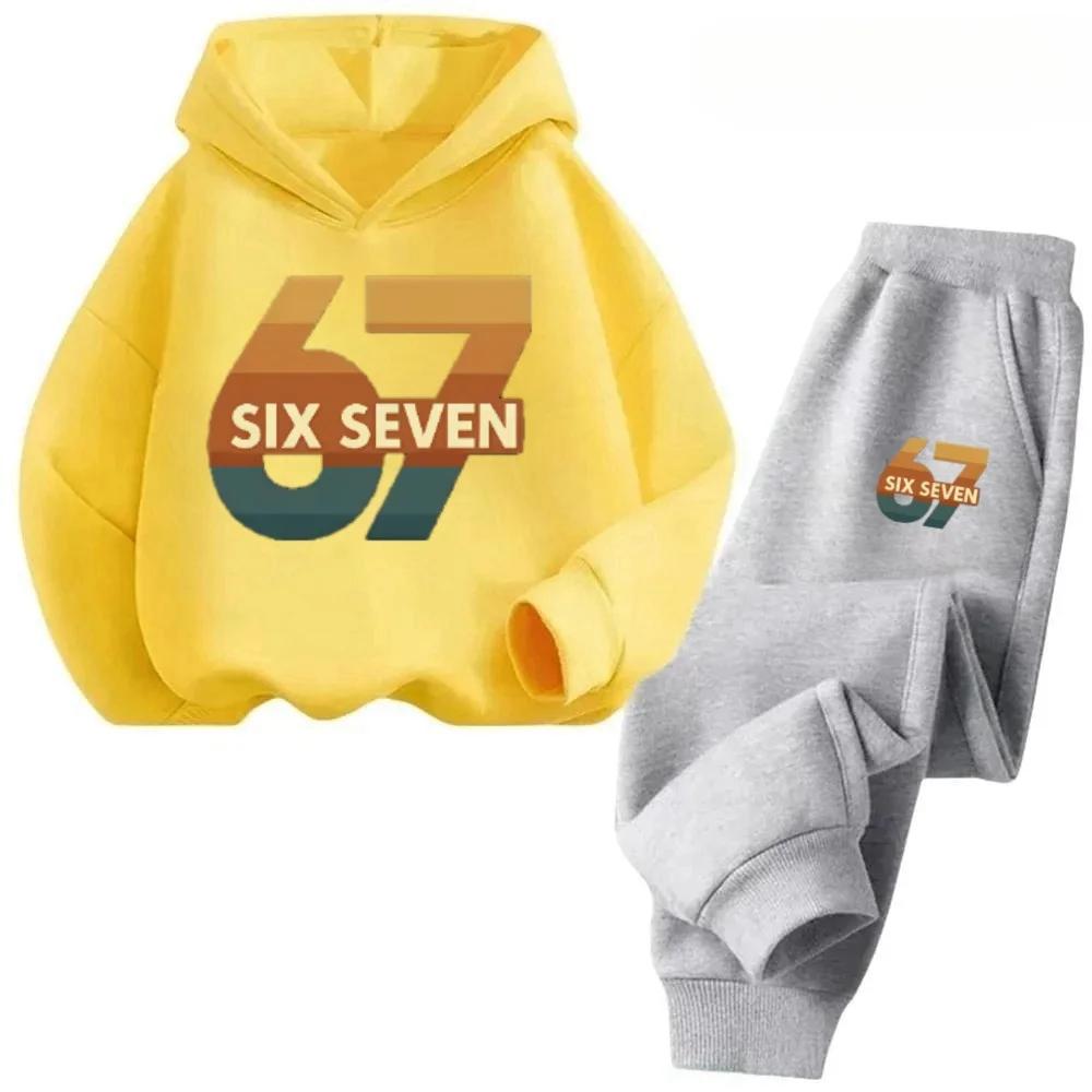 67 Comfortable Suits Suitable for Children From 4 To 13 Years Old, Fashionable and Versatile Hoodie Suits