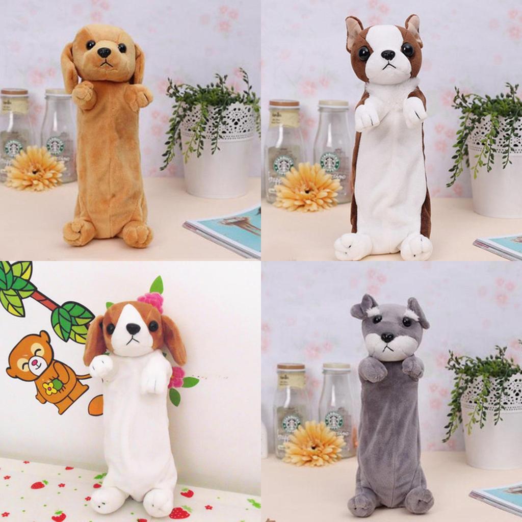 Очаровательный Кавайный Пес Пенал Плюшевый Пенал Идеально Подходит Для Хранения Косметики И Канцелярских Принадлежностей