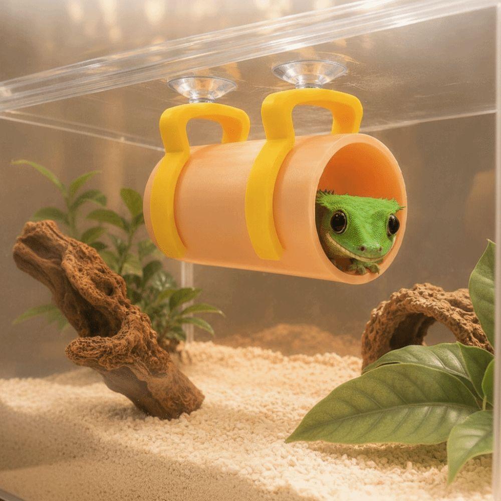 with Suction Cup Reptile Shelter Realistic Hidden Cave Shelter Aquarium Decoration