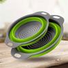 Foldable Silicone Colander Fruit Vegetable Washing Basket Strainer Strainer Collapsible Drainer with Handle Kitchen Tools