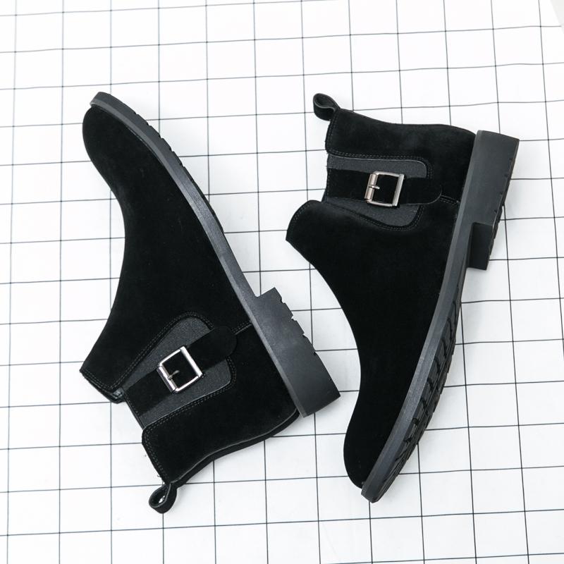 Fashion Casual British Style Short Boots Side Zipper Mens High-Top Shoes Classic Retro Genuine Leather Male Chelsea Ankle Boots