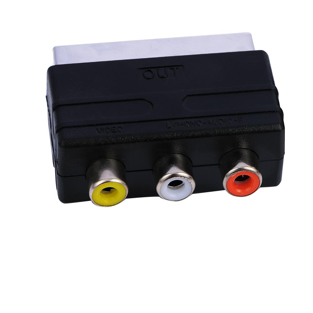 К 3 RCA Штекеру/Розетке для ТВ DVD SCART SCART Адаптер-Кабель Аудио Видео Аксессуары