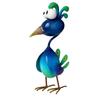 Metal Flamingo Yard Decoration Cartoon Flamingo Peacock Sculpture Outdoor Garden Bird Statue for Patio Backyard Porch Decoration