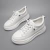 Cowhide Version Thick-soled Trendy Little White Shoes Spring Women's Versatile Casual Fashion Heightening Comfortable Board Shoes Women