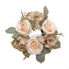 Artificial Rose Flower Wreath for Wall Decoration with Candle Ring