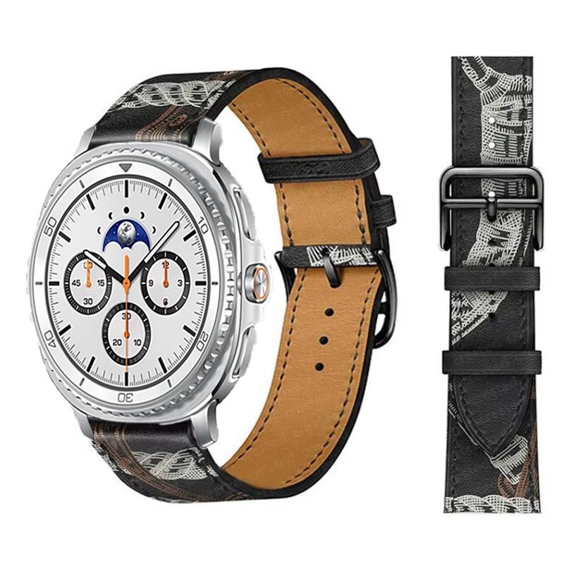 Кожаный ремешок для часов для Samsung Galaxy Watch 8 Classic 46 мм 44 мм 40 мм ремешок Galaxy Ultra 2024/2025 наручный ремень Correa браслет аксессуары для Galaxy Watch