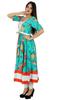Bimba Женская анаркали курта с завязками на талии Курти с принтом из хлопка Курти Индийская дизайнерская одежда