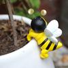 2pcs Resin Bee Figurines , Cheerful Home , Garden Decor, Versatile for Indoor/Outdoor Spaces, Perfect for Planters, Living Rooms, Balconies