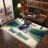 Seattle Seahawks Personalized Crystal Velvet Carpet, Customized Name Text Soft Anti‑Slip Rug for Living Room Bedroom
