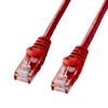 SANWA SUPPLY CAT6 LAN Cable UTP RJ45 with (3m) 1Gbps/250MHz Anti-Snatch Tabs, Red, LA-Y6-03R