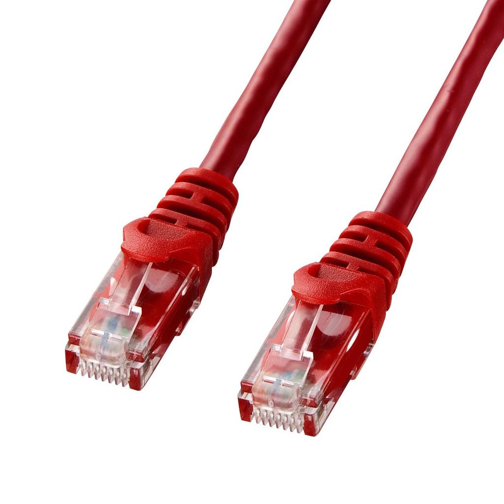 SANWA SUPPLY Кабель LAN CAT6 UTP RJ45 с (3m) 1 Гбит/с/250 МГц Защитные язычки от выдергивания, Красный, LA-Y6-03R