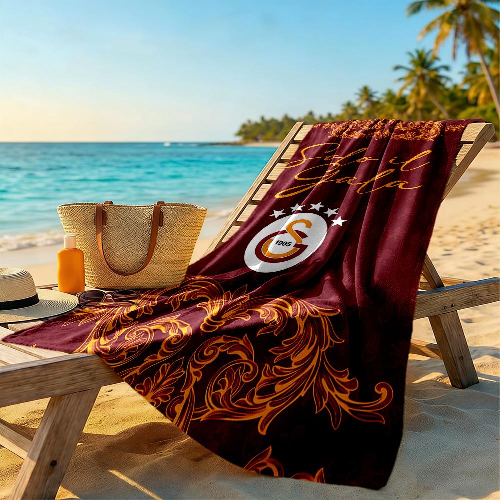 Galatasaray Beach Towel High Absorbency & Quick-Dry Comfortable Lightweight Perfect for Traveling Yoga Camping and Swimming