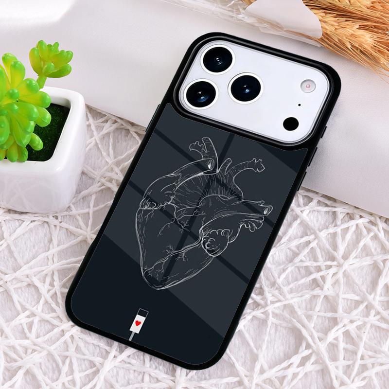 Чехол для телефона с рисунком сердца для iPhone 17 Air 16 15 11 12 14 13 Pro Max Ударопрочный чехол