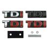 3D Metal TDI Logo Front Hood Grill Emblem Rear Trunk Badge Sticker Decals for V/W Polo Golf Jetta Passat Touran Bora