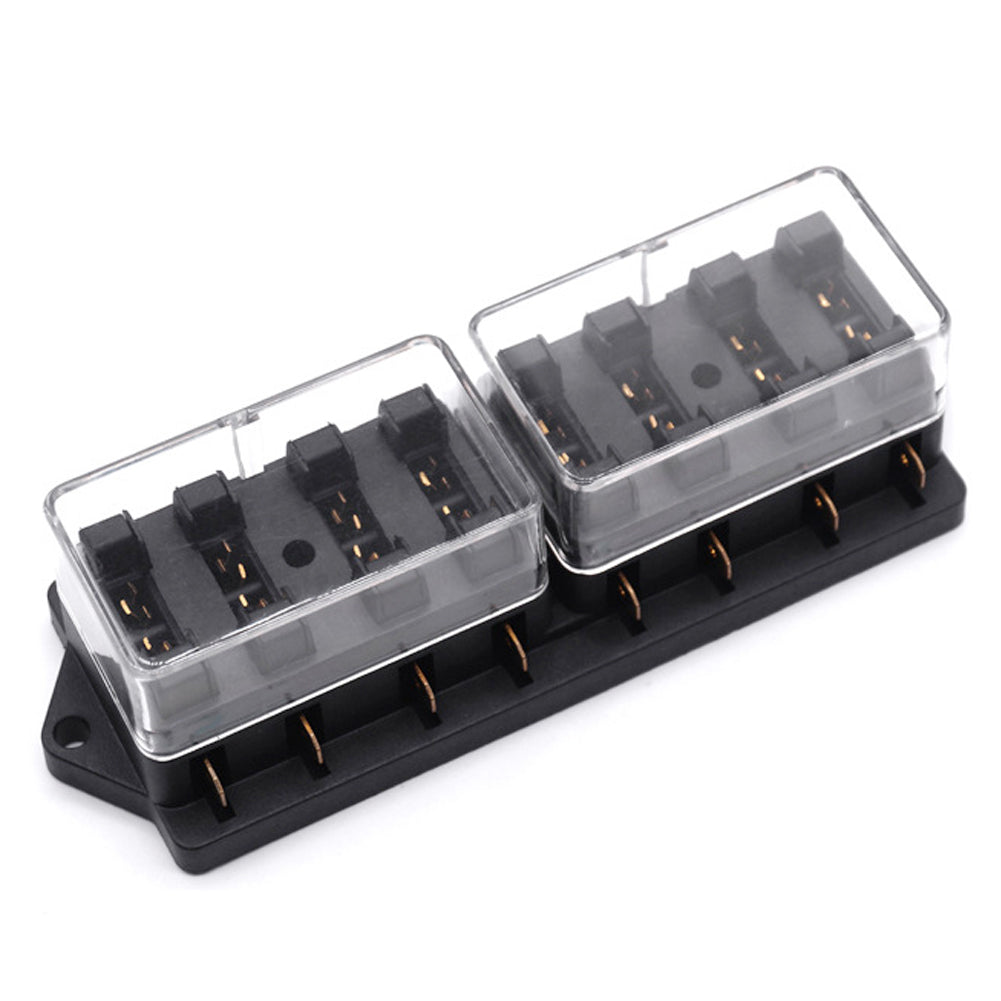 4/6/8/10 Way Car Fuse Box Car Fuse Holder Truck Auto Blade Fuse Box With 4/6/8/10/12 Fuses for 12V 32V ATO Standard Circuit Fuses4