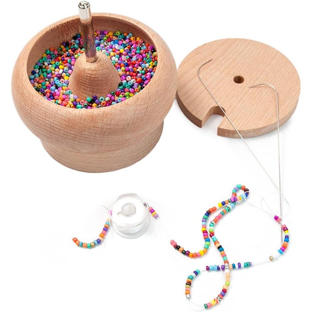 Деревянный счетчик для изготовления бисера, браслет, счетчик из бисера, чаша для пряжи, держатель для пряжи, чаша для бисера для изготовления ювелирных изделий, поделок
