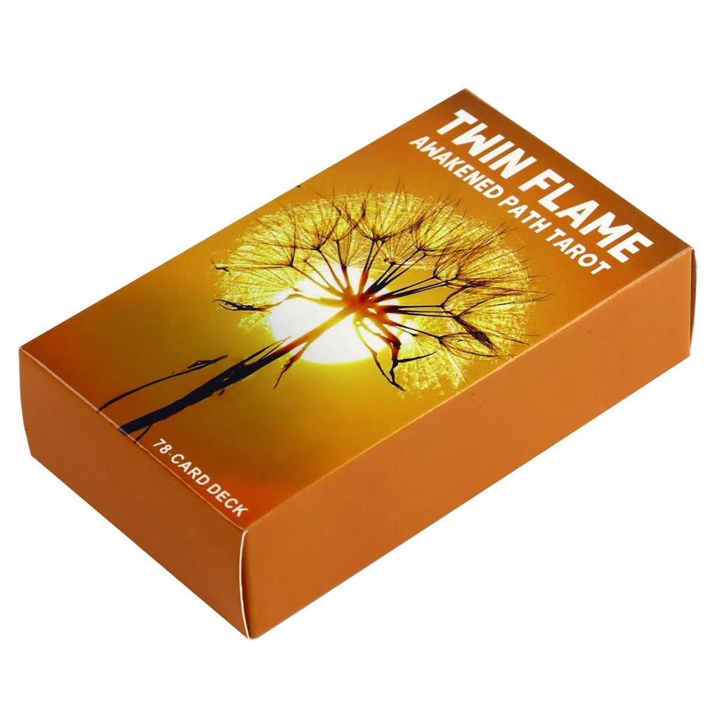 Twin Flame Awakened Path Tarot 78 Pcs Keyword Cards with Meaning Oracle Card Deck Picture Tarot Reading Cards 10.3*6cm
