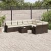 VidaXL Garden Lounge Set with Cushions 10 Pcs, Patio Sofas, Patio Furniture Set, Outdoor Furniture, Brown 3252990