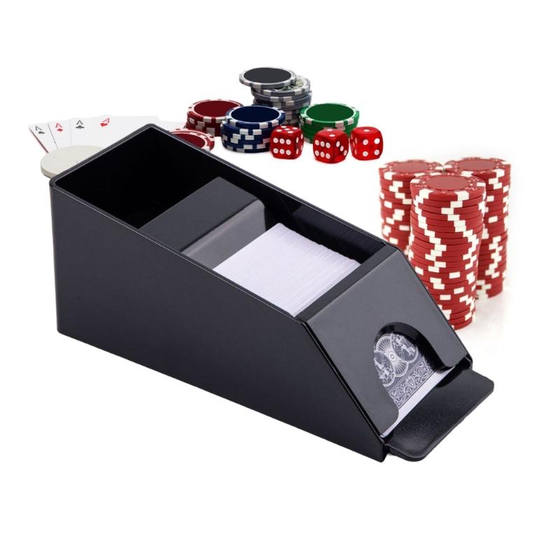 4/6 Deck Plastic Playing Card Dealing Shoe Playing Card Shuffler Table Gaming Pokers Dealer for Dealing Decks