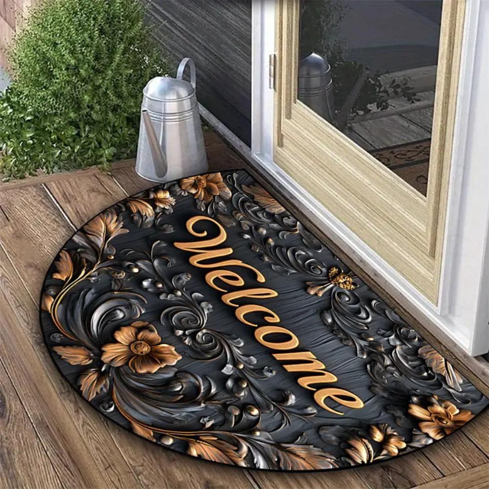 Flower Floral Welcome Rugs Non Slip Door Mat High Quality Entrance Mat Indoor Outdoor