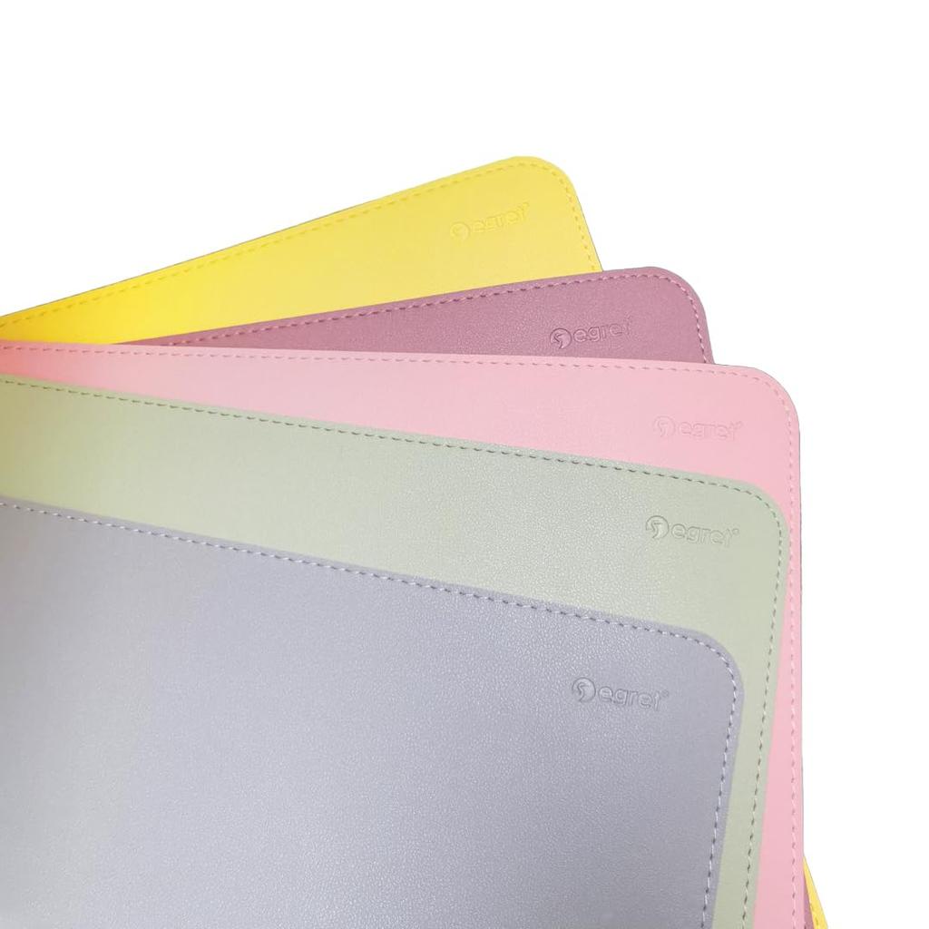 Двусторонний коврик для мыши из натуральной кожи премиум-класса EGRET Simple Stylish Cute Pink Light Двусторонний (тусклый и розовый)